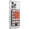 PopSockets Phone Wallet with Expanding Grip, Phone Card Holder, Wireless Charging Compatible, Wallet Compatible with MagSafe – Heartbreaker Gingham