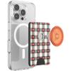 PopSockets Phone Wallet with Expanding Grip, Phone Card Holder, Wireless Charging Compatible, Wallet Compatible with MagSafe – Heartbreaker Gingham