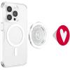 Red Heart Elegant Simple Love Valentines Day Pop Socket PopSockets PopGrip: Swappable Grip for Phones & Tablets PopSockets MagSafe PopGrip for iPhone(MagSafe)