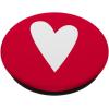 Red Heart Elegant Simple Love Valentines Day Pop Socket PopSockets PopGrip: Swappable Grip for Phones & Tablets PopSockets MagSafe PopGrip for iPhone(Standard)