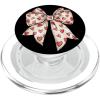 Bow Hearts Valentine Cute Coquette Bow PopSockets Adhesive PopGrip(Magnetic PopGrip)
