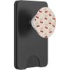 Cherry Beige Bow Coquette Pattern Cute Aesthetic Girly PopSockets Adhesive PopGrip(Magnetic PopWallet)