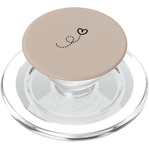 Heart Minimalist Doodle Valentines Love Girls PopSockets Adhesive PopGrip(Magnetic PopGrip)