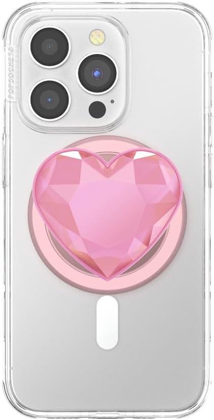 image:imagePopSockets Phone Grip Compatible with MagSafe Phone Holder Wireless Charging Compatible Dichroic Heart