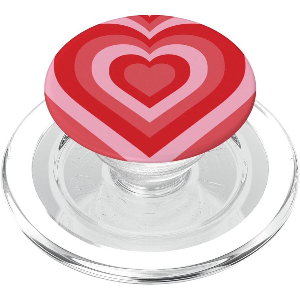image:imageAesthetic Red Pink Coffee Latte Love Heart Groovy Girly PopSockets Adhesive PopGripMagnetic PopGrip