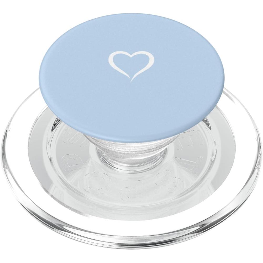 image:imageBaby BluePastel Blue Hand Drawn Heart Love Minimalist PopSockets PopGrip for MagSafeMagnetic PopGrip