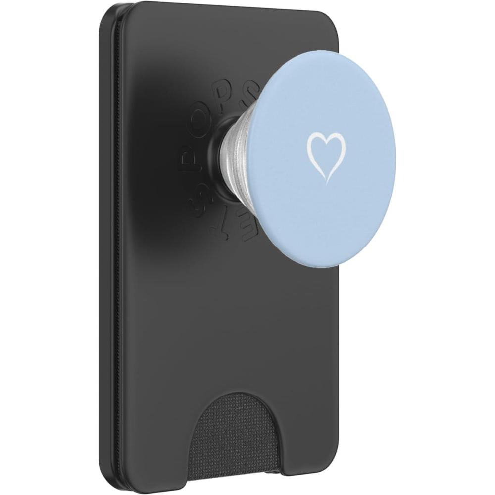 image:imageBaby BluePastel Blue Hand Drawn Heart Love Minimalist PopSockets PopGrip for MagSafeMagnetic PopWallet