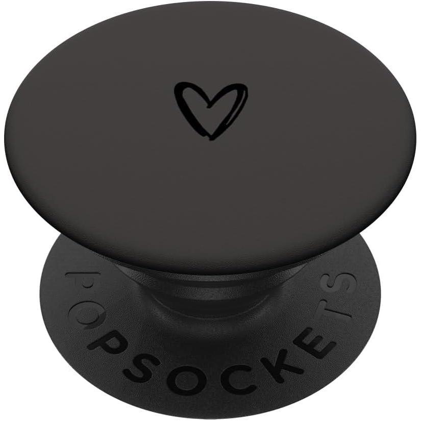 image:imageBlack Gray Minimalist Heart PopSockets Adhesive PopGripAdhesive PopGrip