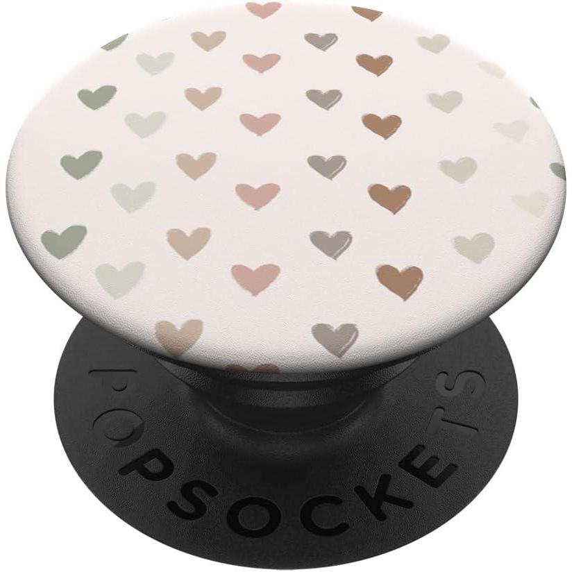 image:imageBoho Cute Hearts with Neutral Pastel Colors PopSockets Adhesive PopGripAdhesive PopGrip