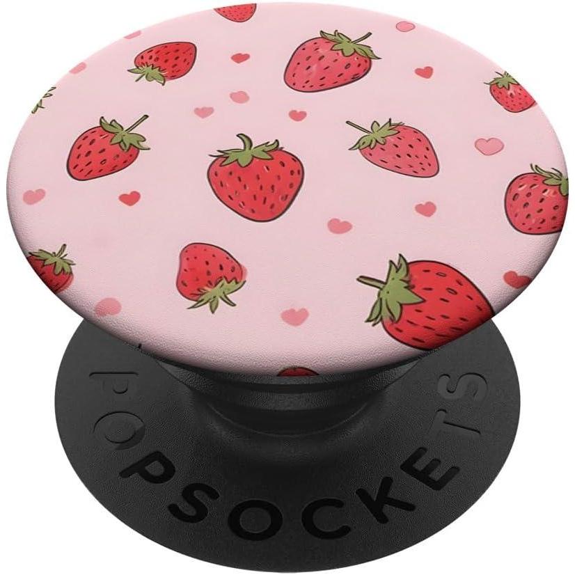 image:imageCute Pink Strawberry PopSockets Adhesive PopGripAdhesive PopGrip