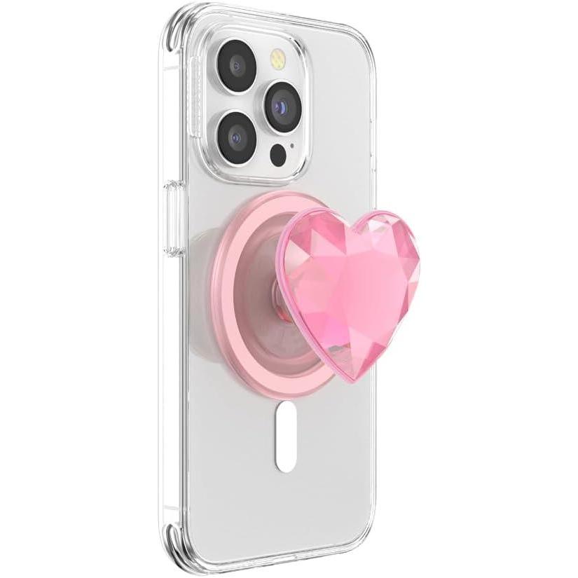 image:imagePopSockets Phone Grip Compatible with MagSafe Phone Holder Wireless Charging Compatible Dichroic Heart