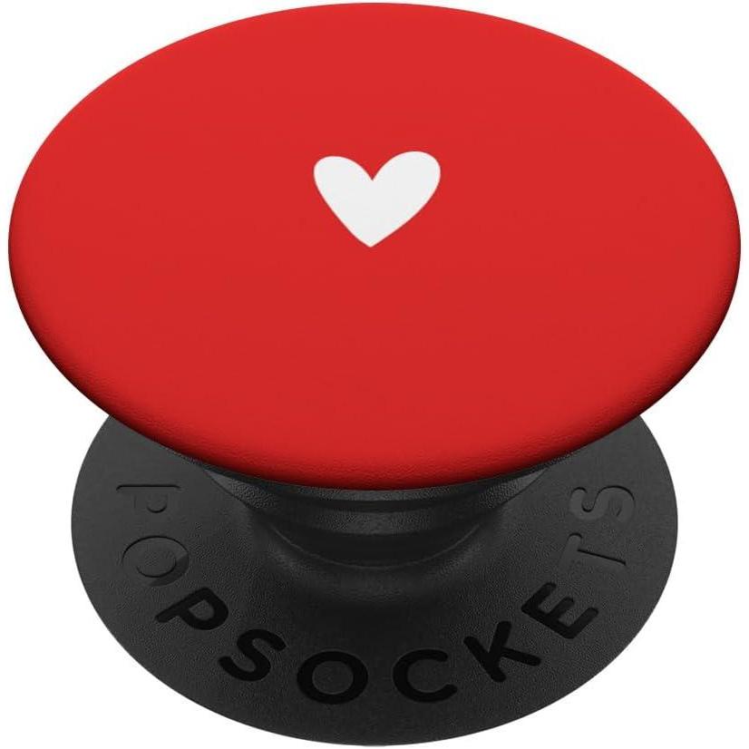 image:imageWhite Red Minimalist Heart PopSockets Adhesive PopGripAdhesive PopGrip
