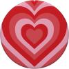 Aesthetic Red Pink Coffee Latte Love Heart Groovy Girly PopSockets Adhesive PopGrip(Adhesive PopGrip)