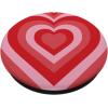 Aesthetic Red Pink Coffee Latte Love Heart Groovy Girly PopSockets Adhesive PopGrip(Adhesive PopGrip)