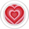 Aesthetic Red Pink Coffee Latte Love Heart Groovy Girly PopSockets Adhesive PopGrip(Magnetic PopGrip)