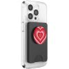 Aesthetic Red Pink Coffee Latte Love Heart Groovy Girly PopSockets Adhesive PopGrip(Magnetic PopWallet)