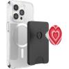 Aesthetic Red Pink Coffee Latte Love Heart Groovy Girly PopSockets Adhesive PopGrip(Magnetic PopWallet)