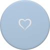 Baby Blue/Pastel Blue Hand Drawn Heart Love Minimalist PopSockets PopGrip for MagSafe(Swappable PopGrip)