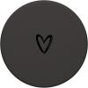Black Gray Minimalist Heart PopSockets Adhesive PopGrip(Adhesive PopGrip)