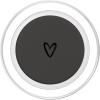 Black Gray Minimalist Heart PopSockets Adhesive PopGrip(Magnetic PopGrip)
