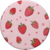 Cute Pink Strawberry PopSockets Adhesive PopGrip(Adhesive PopGrip)