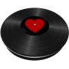 Retro Vinyl Record Red Heart Music Lover PopSockets Adhesive PopGrip(Adhesive PopGrip)