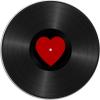 Retro Vinyl Record Red Heart Music Lover PopSockets Adhesive PopGrip(Adhesive PopGrip)