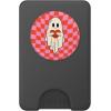 Valentine Retro Ghost Hugging Heart Checkerboard Pink Red PopSockets Adhesive PopGrip(Magnetic PopWallet)