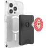 Valentine Retro Ghost Hugging Heart Checkerboard Pink Red PopSockets Adhesive PopGrip(Magnetic PopWallet)