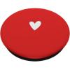 White Red Minimalist Heart PopSockets Adhesive PopGrip(Adhesive PopGrip)