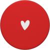 White Red Minimalist Heart PopSockets Adhesive PopGrip(Adhesive PopGrip)