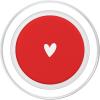 White Red Minimalist Heart PopSockets Adhesive PopGrip(Magnetic PopGrip)