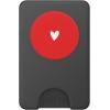 White Red Minimalist Heart PopSockets Adhesive PopGrip(Magnetic PopWallet)