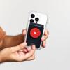White Red Minimalist Heart PopSockets Adhesive PopGrip(Magnetic PopWallet)