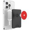 White Red Minimalist Heart PopSockets Adhesive PopGrip(Magnetic PopWallet)