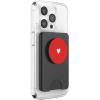 White Red Minimalist Heart PopSockets Adhesive PopGrip(Magnetic PopWallet)