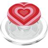Aesthetic Red Pink Coffee Latte Love Heart Groovy Girly PopSockets Adhesive PopGrip(Magnetic PopGrip)