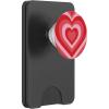 Aesthetic Red Pink Coffee Latte Love Heart Groovy Girly PopSockets Adhesive PopGrip(Magnetic PopWallet)