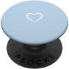 Baby Blue/Pastel Blue Hand Drawn Heart Love Minimalist PopSockets PopGrip for MagSafe(Swappable PopGrip)
