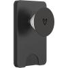 Black Gray Minimalist Heart PopSockets Adhesive PopGrip(Magnetic PopWallet)