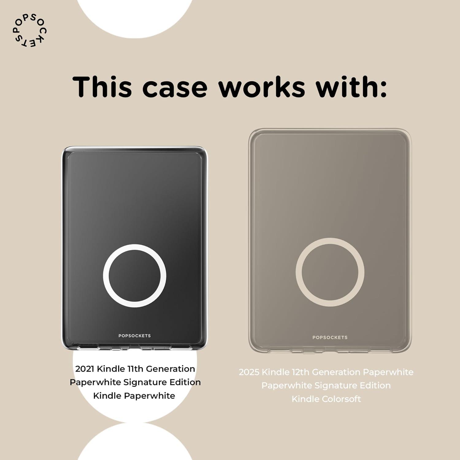 image:imagePopSockets Kindle Paperwhite 2021 Case 11th Gen 68 amp Signature Edition Slim Protective Cover with Builtin MagSafeCompatible Ring for MagSafe PopGrip EReader Accessory Fairy Glass