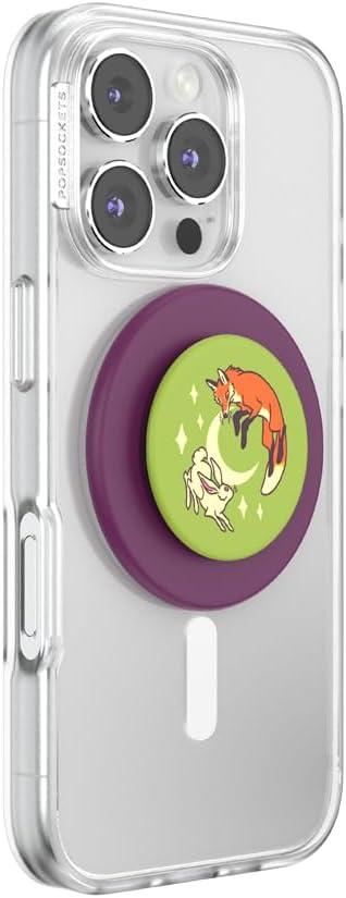 image:imagePopSockets Phone Grip for MagSafe with Kickstand Magnetic Stand Swappable Top Secure Hold for iPhone MagSafe Cases Phone amp Tablet Grip The Fox in The Hare