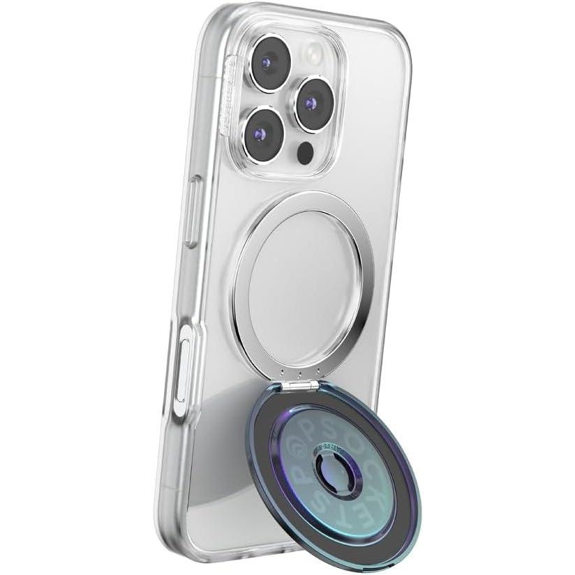 image:imagePopSockets KickOut Grip for MagSafe Phone Grip with Builtin Phone Stand Adjustable Kickstand for Portrait or Landscape Strong Magnetic Hold Wireless Charging Compatible Nightshade