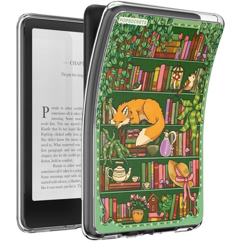 image:imagePopSockets Kindle Paperwhite Case 12th Gen 7 202425 Signature Edition amp Colorsoft Slim Protective Cover with Builtin MagSafe Ring for MagSafe PopGrip EReader Accessory Enchanted Shelves