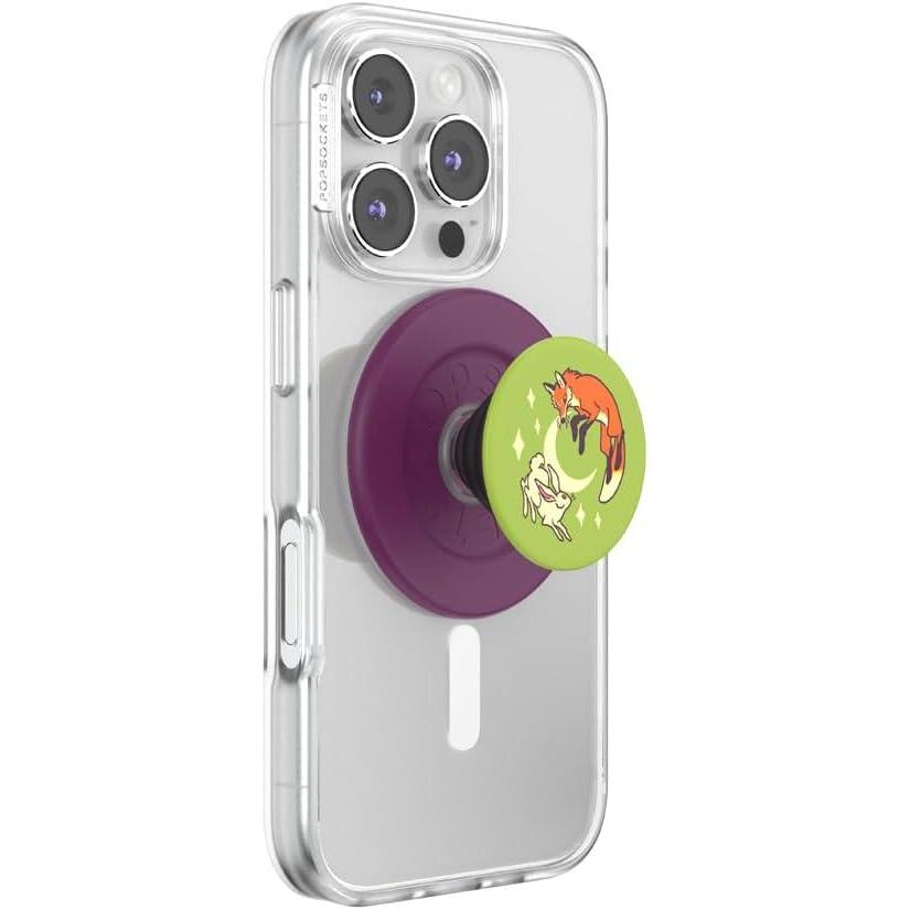 image:imagePopSockets Phone Grip for MagSafe with Kickstand Magnetic Stand Swappable Top Secure Hold for iPhone MagSafe Cases Phone amp Tablet Grip  The Fox in The Hare