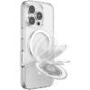 PopSockets Kick-Out Grip for MagSafe, Phone Grip with Built-in Phone Stand, Adjustable Kickstand for Portrait or Landscape, Strong Magnetic Hold, Wireless Charging Compatible – Clear Glitter