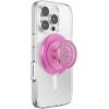 PopSockets Kick-Out Grip for MagSafe, Phone Grip with Built-in Phone Stand, Adjustable Kickstand for Portrait or Landscape, Strong Magnetic Hold, Wireless Charging Compatible – Translucent Baby Pink