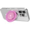 PopSockets Kick-Out Grip for MagSafe, Phone Grip with Built-in Phone Stand, Adjustable Kickstand for Portrait or Landscape, Strong Magnetic Hold, Wireless Charging Compatible – Translucent Baby Pink