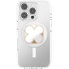 PopSockets Phone Grip for MagSafe with Kickstand, Magnetic Stand, Swappable Top, Secure Hold for iPhone MagSafe Cases, Phone & Tablet Grip – Enamel Clover Rose Gold