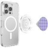 PopSockets Phone Grip for MagSafe with Kickstand, Magnetic Stand, Swappable Top, Secure Hold for iPhone MagSafe Cases, Phone & Tablet Grip – Lilac Houndstooth